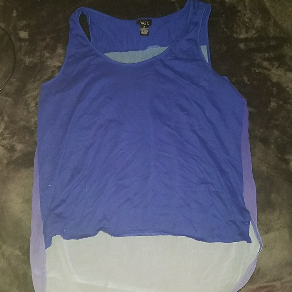 Purple blouse.